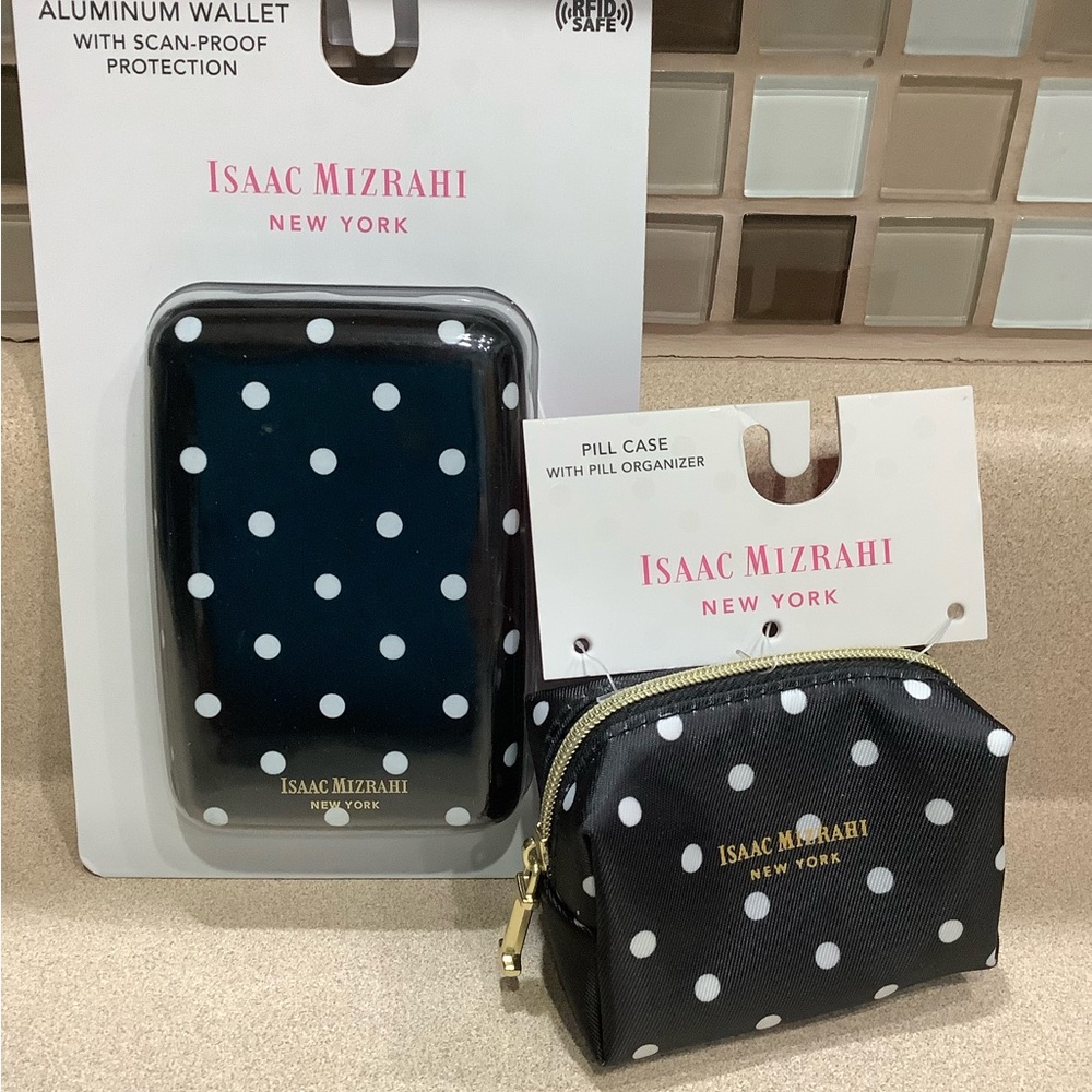 BUNDLE🖤 Isaac Mizrahi New York Pill Box RFID Safe Aluminum Wallet